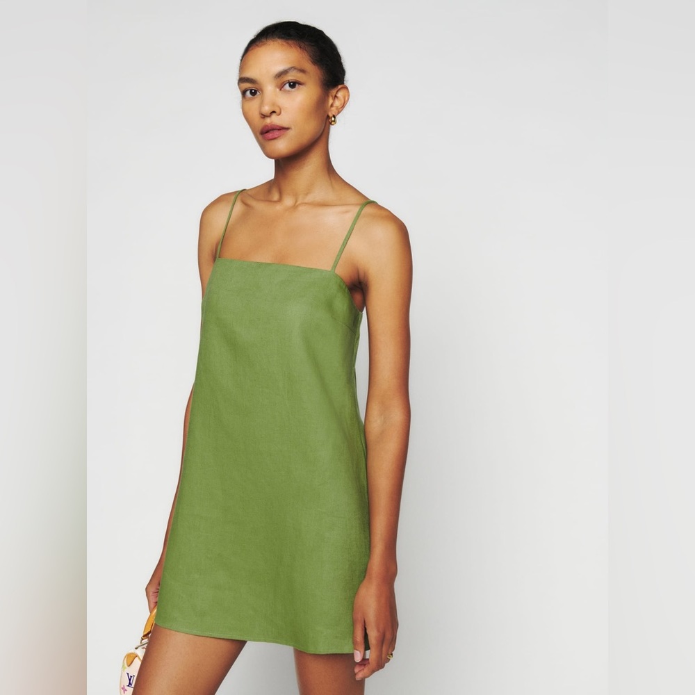 NWT Reformation Linen Dress Avocado